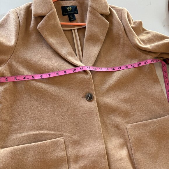 House of Harlow 1960 x Revolve Womens Classic Long Coat LARGE in Camel - Picture 7 of 10